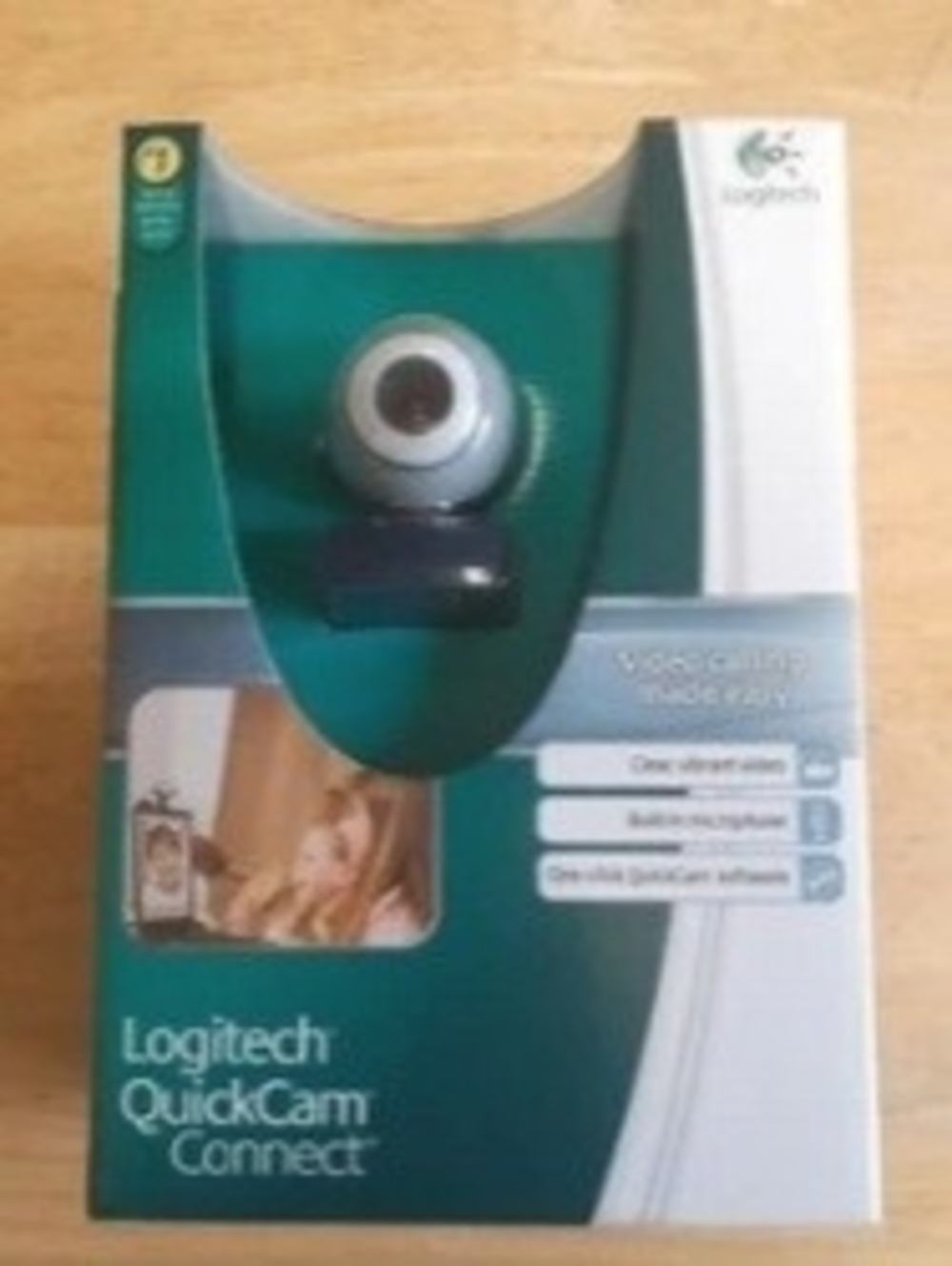 Logitech QuickCam Connect Webcam - Teal, White, Black
